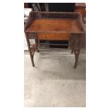 Antique Oak Wicker Desk