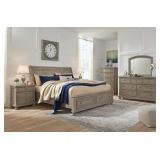 Queen Ashley B733 Letner 5 pc Sleigh Bedroom Suite