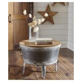 Ashley A4000209 Galvanized Storage Coffee Table