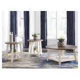 Ashley T377 Round Farmhouse Coffee & End Tables