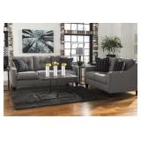 Ashley 539 Bridon Charcoal Sofa & Love Seat