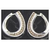 Quality 1/2 ct Natural Chocolate Diamond Earrings