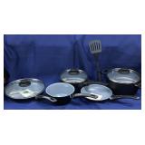 (9) Pc Green Pan Cookware Set