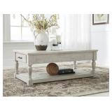 Ashley T782-1 Whitewash Cocktail Table w/Drawer