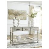 Ashley T782-4 Solid Pine Whitewash Sofa Table