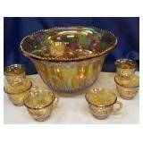 Carnival Punch Bowl & 12 Cups