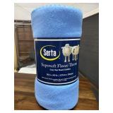 Serta Super Soft Fleece Throw Blanket