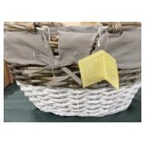 (3) Pc  Virginia Gray Lined Baskets