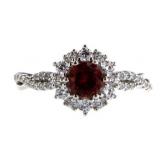 Antique Style Ruby Infinity Designer Ring