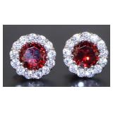 Gorgeous 3.00 ct Ruby Solitaire Earrings