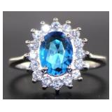 Gorgeous Oval 4.30 ct Aquamarine Dinner Ring