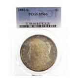 1881-S MS66 Morgan Silver Dollar *KEY GRADE