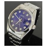 Mens Oysterdate Azure Blue Rolex Watch