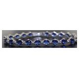 Elegant Oval 21.00 ct Sapphire Tennis Bracelet