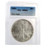 1991 MS68 American Silver Eagle