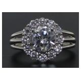 Antique Style 2.50 ct White Topaz Solitaire