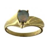 14kt Gold Pear Cut Opal Dinner Ring