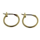 14kt Gold 13.5 mm Huggie Hoop Earrings