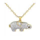 Diamond Accent Elephant Pendant