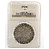 1884-S F12 Morgan Silver Dollar *KEY Date