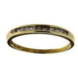 10kt Gold Channel Set Diamond Wedding Band