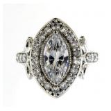 Antique Style 2.50 ct White Topaz Solitaire Ring