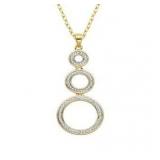 Triple Teardrop Diamond Accent Pendant