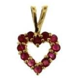 10kt Gold Natural Ruby Heart Ring