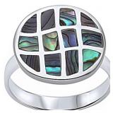 Beautiful Large Round Abalone Ring