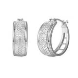 XX-Large Diamond Accent Hoop Earrings