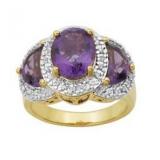 Genuine 4.80 ct Genuine African Amethyst Ring