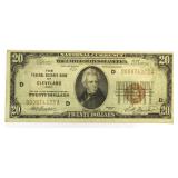 1928 Brown Seal $20 National Currency Bank Note