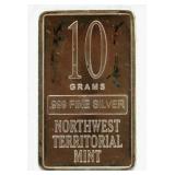 Northwest Territorial Mint 10 Gram Silver Bar