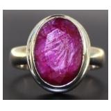 Oval 8.60 ct Natural Ruby Dinner Ring