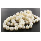 Genuine 9 mm White Cultured Pearl 36" Necklace