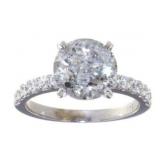 14kt Gold Round Brilliant 4.25 ct Diamond Ring