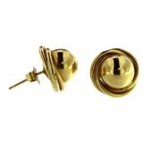 18kt Gold 11.5 mm Heavy Quality Stud Earrings