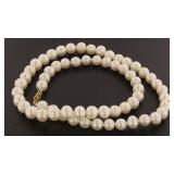 14kt Gold Natural 7 mm 16.5" Pearl Necklace