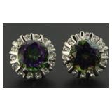 Stunning 3.00 ct Mystic Topaz Solitaire Earrings