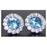 Gorgeous 3.00 ct Aquamarine Stud Earrings