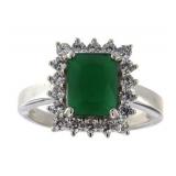 Emerald Cut 3.45 ct Emerald Dinner Ring