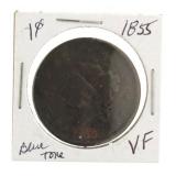 1855 Braided Hair Copper Large Cent