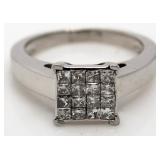 Princess Quad Cut 1.00 ct Diamond Ring