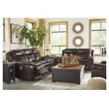 Ashley U336 Leather DBL REC Sofa & Love Seat