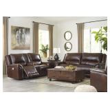 Ashley U830 Leather PWR REC 92" Sofa & Love Seat