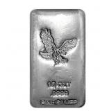 10 Ounce - Hand Poured .999 Fine Silver Bar