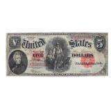 1907 Woodchopper $5.00 United States Note