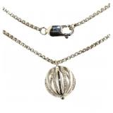 Diamond Accent Sterling Silver Designer Necklace