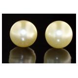 Large Pearl Stud Earrings