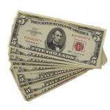 1953/63 Red Seal $5.00 United States Note